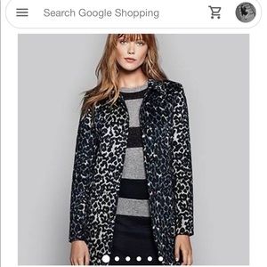 Ann Taylor Snow Leopard Peacoat Jacket